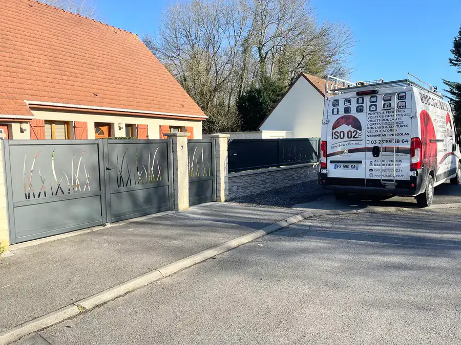 Portail sur mesure chez un client